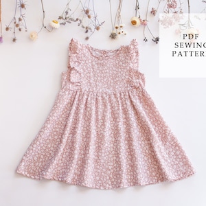 Modello per cucire PDF Top vestito da bambino, modello di vestito da bambino, vestito da bambino, modello di vestito da bambino