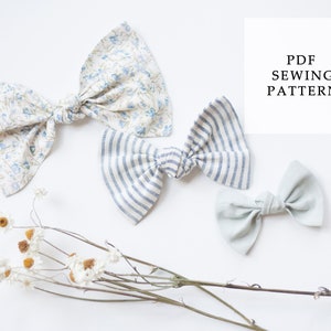 Bella Hair Bow Pattern- PDF Baby Bow Pattern, Bow Sewing Pattern, Toddler Bow Headband PDF
