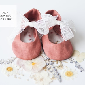Mary Jane Baby Shoes Sewing Pattern- PDF baby shoe pattern, Baby bootie pattern, Baby shoe instant download