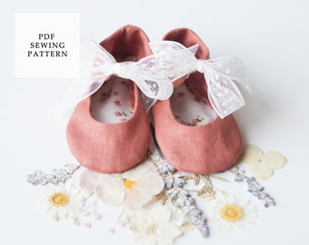 Mary Jane Baby Shoes Sewing Pattern- PDF baby shoe pattern, Baby bootie pattern, Baby shoe instant download