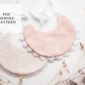 Dribble Bib Sewing Pattern 3 sizes pdf, Baby bib pattern, easy sewing pattern, baby sewing pattern