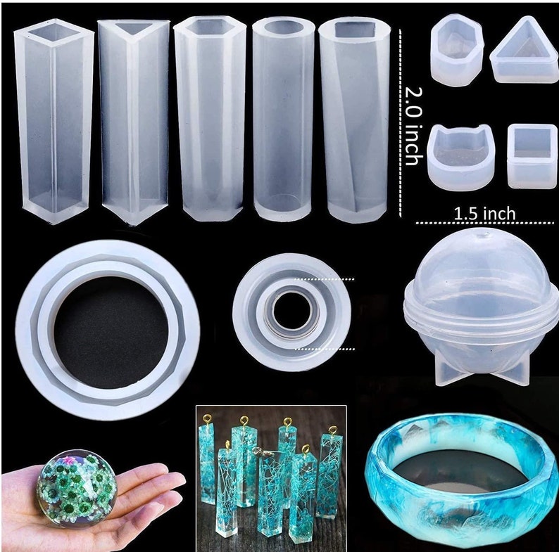 94Pcs Resin Mold Kits DIY Bracelet Pendant Jewelry Casting Etsy
