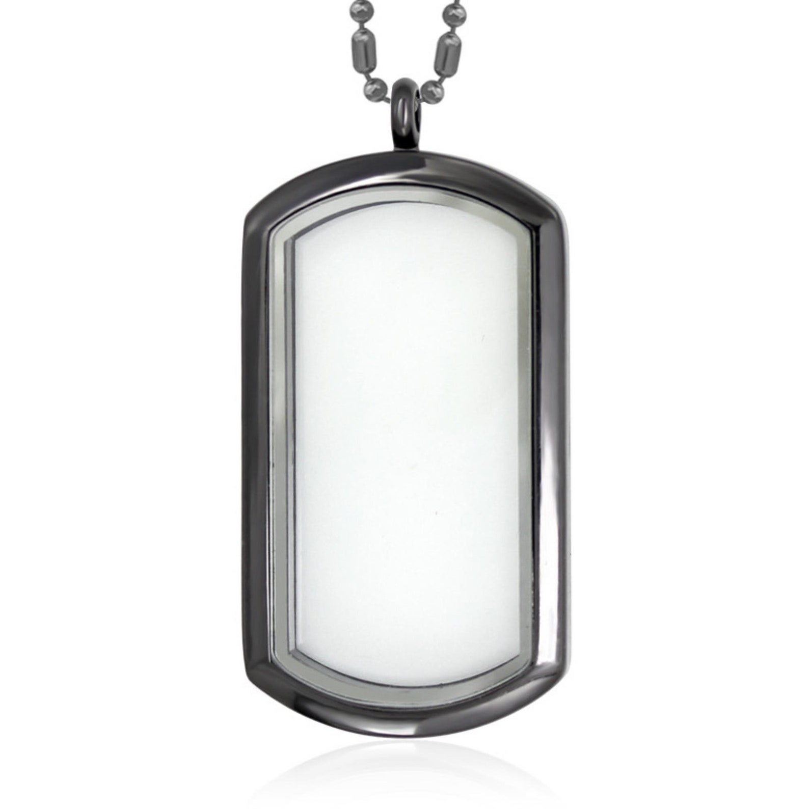 Badge Shaped Floating Glass Locket Living Glass Locket Etsy