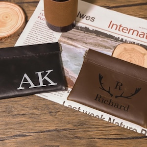 Monedero para hombre, rosario personalizado, monedero, organizador de monedas, monedero, cartera, monedero, regalo para padrinos de boda