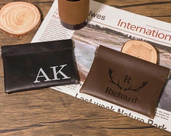 Herren Geldbörse, personalisierte Rosenkranz Tasche, Squeeze Münzbeutel, Münzorganisator, Geldbörse, Tablettbeutel, Münzbrieftasche, Trauzeugen Geschenke