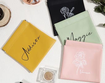 Coin Purse Personalized, Custom Name Coin Pouch, Multi Color Change Purse, Small Pouches for Women, Bridesmaid Gifts, Christmas Gifts