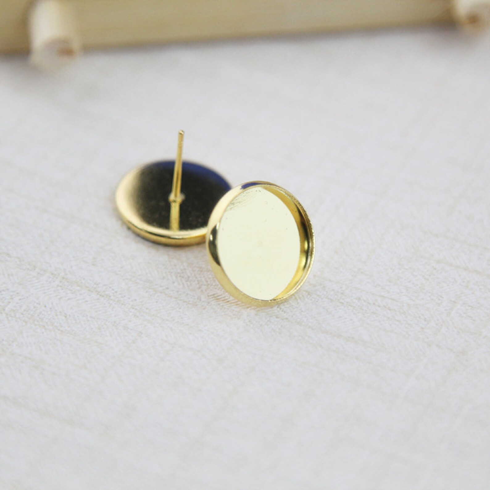 100pcs Stainless Steel Earring Stud Settings Surgical Etsy