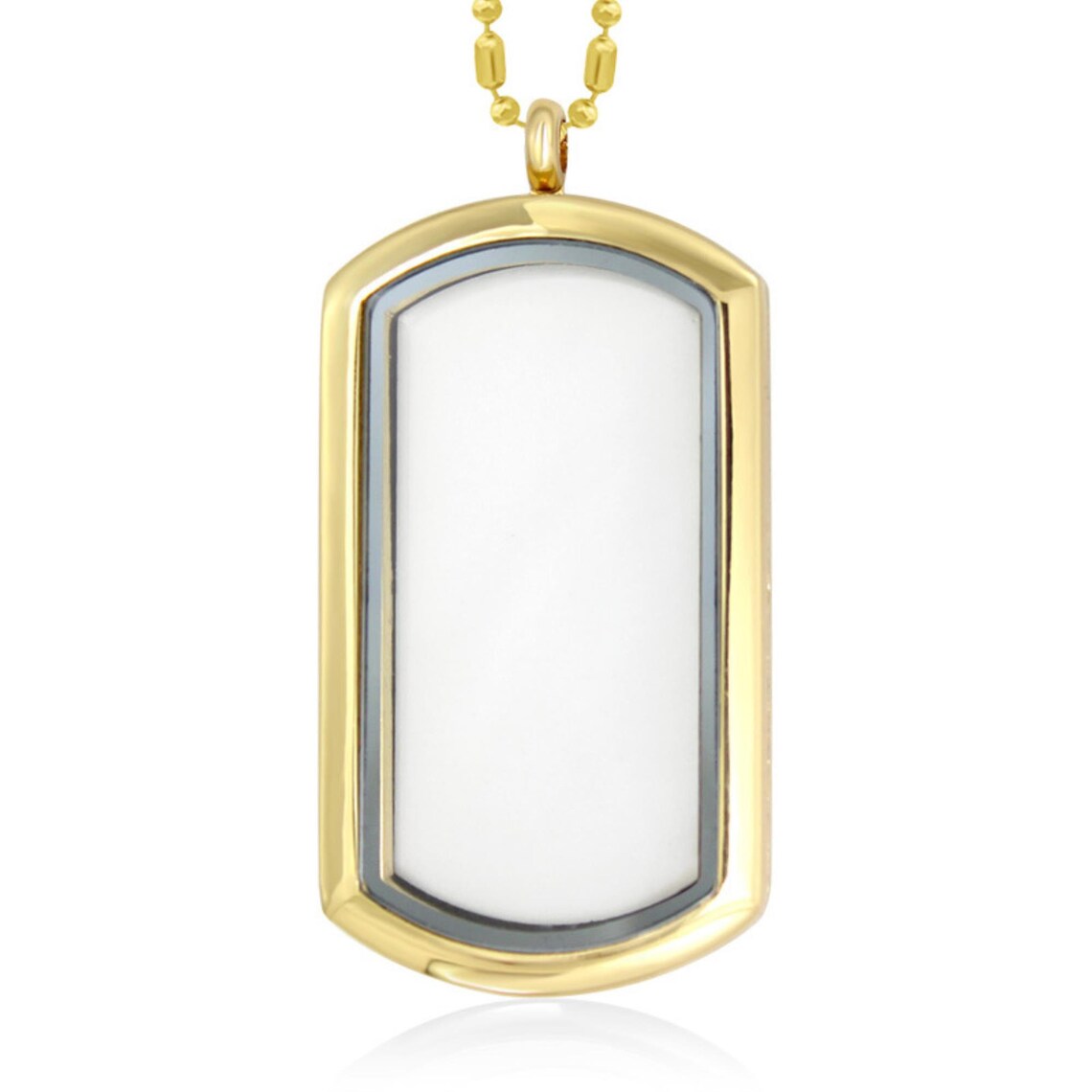 Badge Shaped Floating Glass Locket Living Glass Locket Etsy