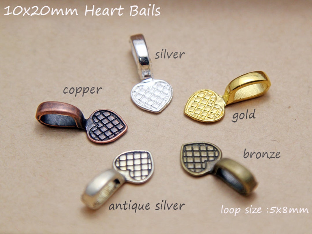 100 Glue on Bailspendant Bailsjewelry Bailsheart Shaped Etsy