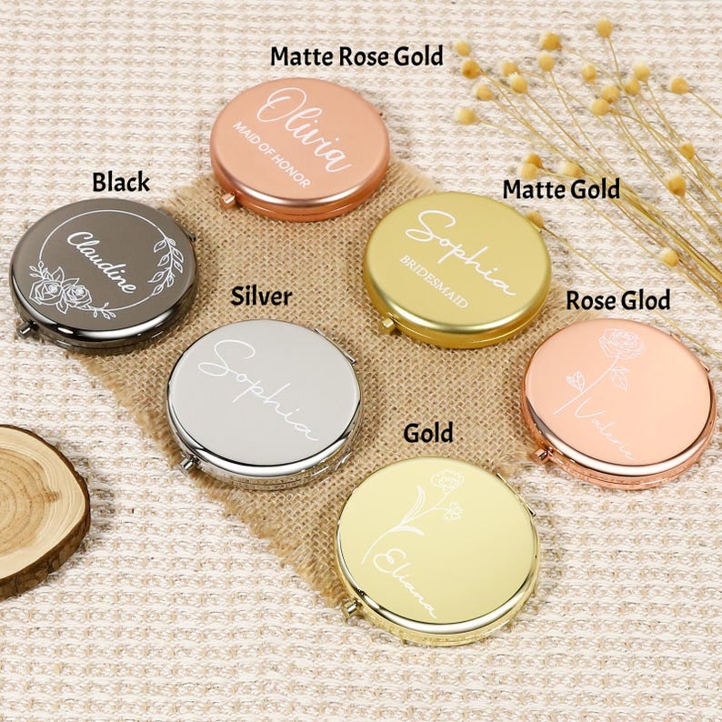 Bridesmaid Makeup Mirror, Bridesmaid Gifts, Wedding Party Favors