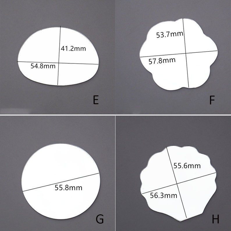 Makeup Mirror Silicone Resin Mold-Creative Shell Cat Rose Round Shape Mirror Resin Molds-Handmade Makeup Mirror Mold