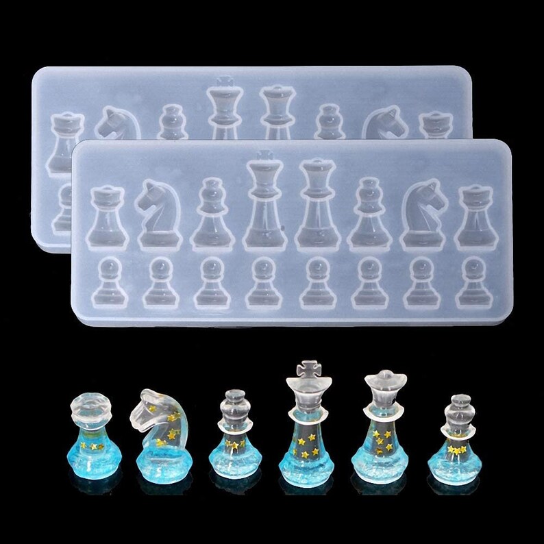 Chess Pieces Resin Molds International Silicone Chess Mold3D Etsy