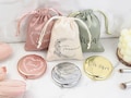 Bridesmaid Makeup Mirror with Name, Personalised Wedding Favours, Girlfriend Couple Gift, Compact mirror, Handheld Portable Mirror