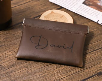 Personalisierte Geldbörse, Rosenkranz Tasche, Squeeze Münzbeutel, Schnappverschluss Münzhalter, Geldbörse, Tablett-Beutel, Trauzeuge Geschenke, Trauzeugen Geschenk