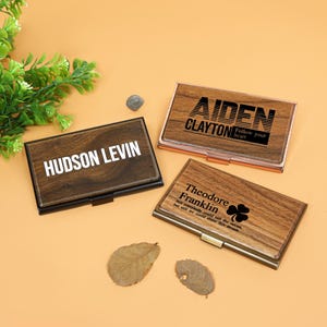 Business Card Case Personalized, Business Card Holder, Custom Card Holder with Name, Business Student Gifts, Corporate Gift, Coworkers Gift