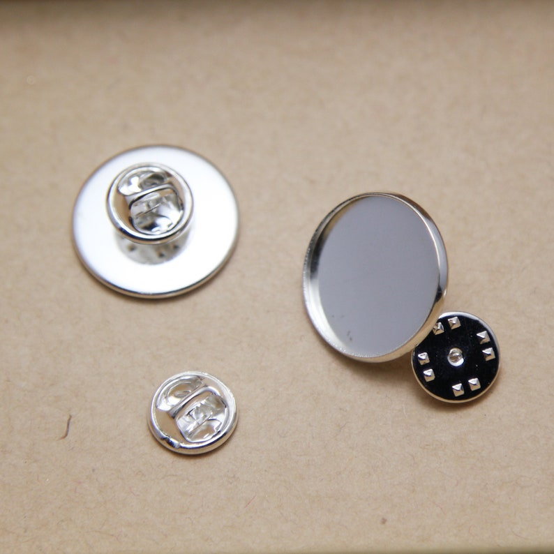 20 Set Lapel Pins20mm Round Lapel Pintie Tack20mm Cabochon Etsy