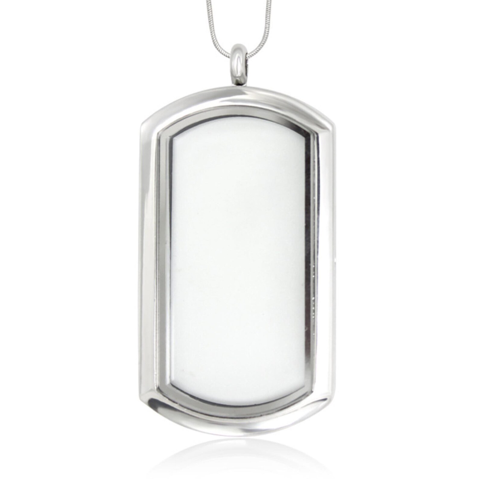 Badge Shaped Floating Glass Locket Living Glass Locket Etsy