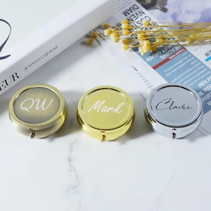 Pill Box Portable, Personalized Pill Box Daily, Pill Container, Pill Case, Pill Organiser, Travel Pill Organizer, Travel Pill Pot with Name