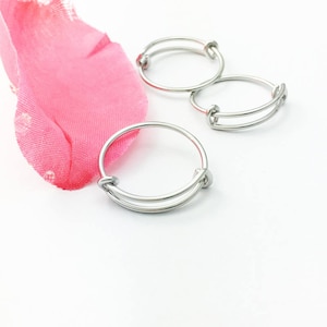 20mm Expandable Ring Charm Ring  Midi Ring Stainless Steel Ring Add a Charm Ring Charm Holder Ring, Choose Your Quantity