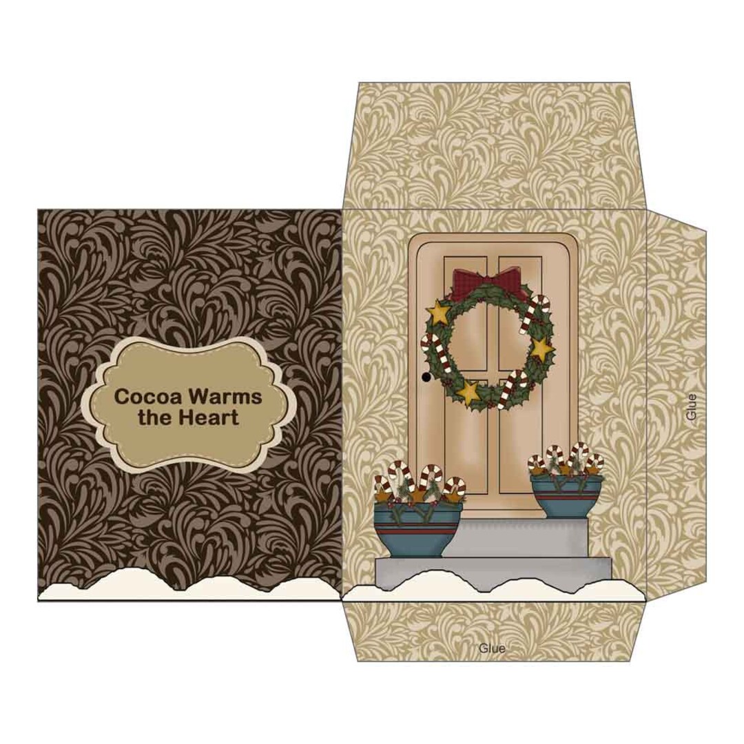 Cocoa Wrapper, Cocoa Envelope, Hot Chocolate Printable Packet 