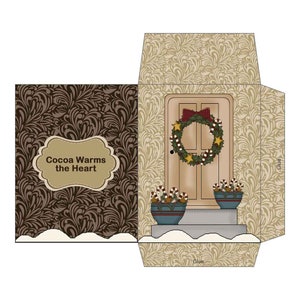 Cocoa Packet Wrapper: &quot;Cocoa Warms the Heart&quot; Printable (Digital)