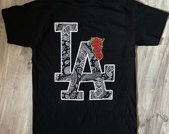 Inspired Cultura Etsy LA T-shirt Rosas -