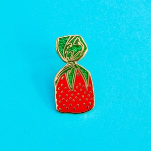 Strawberry Candy Hard Enamel Pin - Abuela's Collection