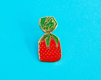 Strawberry Candy Hard Enamel Pin - Abuela's Collection
