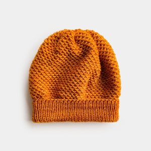 KNITTING PATTERN Textured Hat, Simple Knit Beanie, Easy Hat Clementine Hat image 5