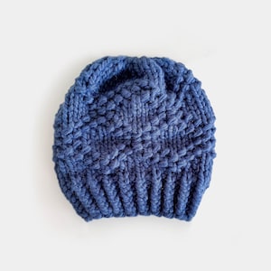 KNITTING PATTERN ⋮ Quick Knit Beanie, Easy Beanie, Textured Hat, Unique Beanie ⋮ Bulky Etta Hat