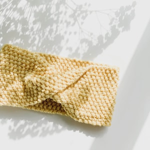 STRICKANLEITUNG Anfänger Twisted Knit Stirnband, Einfaches Damenmuster, einfaches Stricken Olive Stirnband