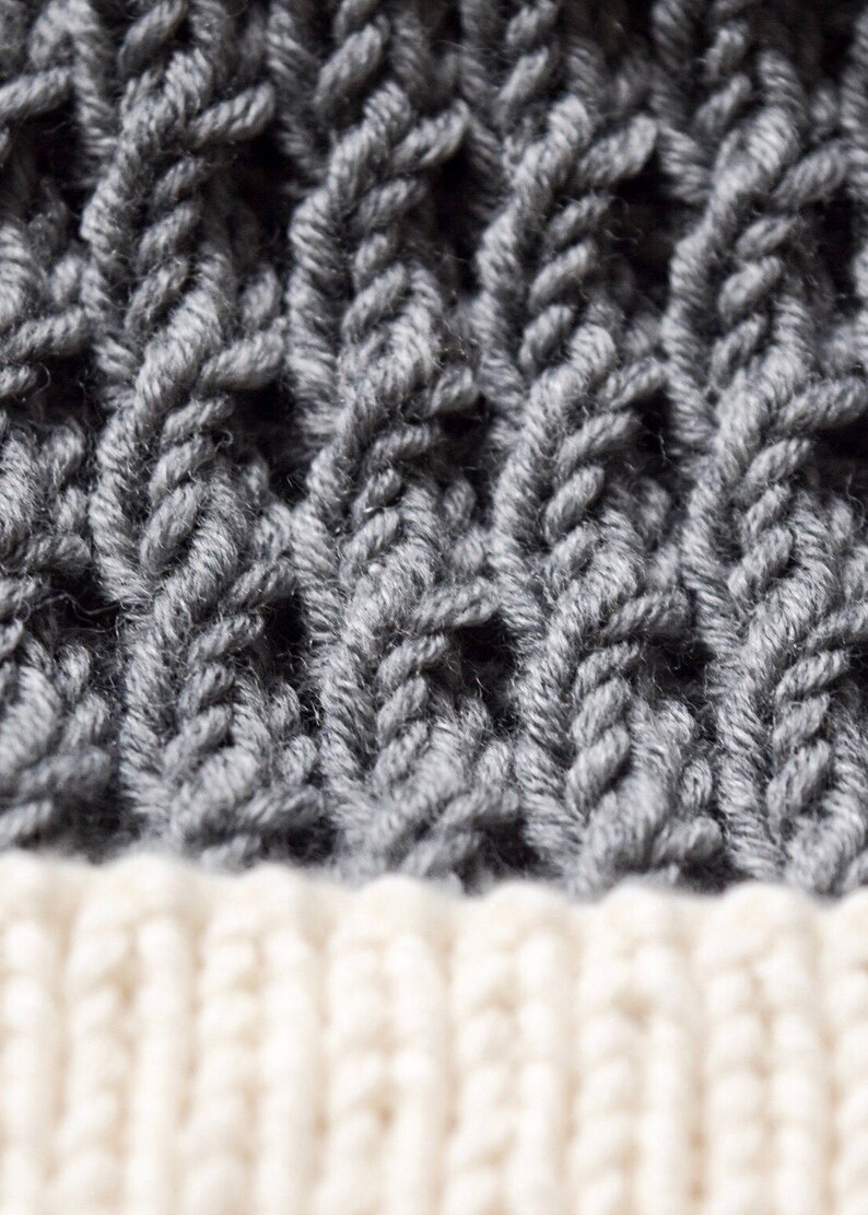 KNITTING PATTERN Faux Cable Knit Beanie Simple Hat Etsy