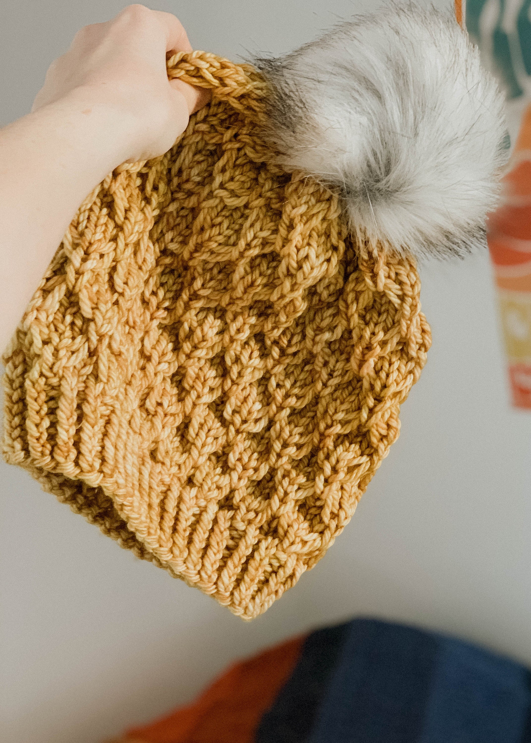 KNITTING PATTERN Quick Textured Knit Beanie Bulky Knit Hat Etsy Hong Kong