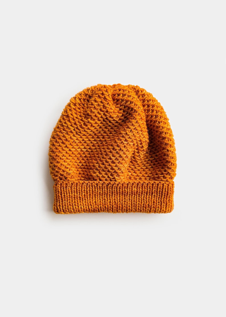 KNITTING PATTERN Textured Hat, Simple Knit Beanie, Easy Hat Clementine Hat image 5