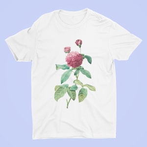 DAHLIA Unisex Jersey Short Sleeve Tee / Vintage Floral T-Shirt / Trendy Top / Flower Tshirt / Botanical Print Gift