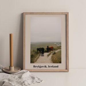ICELAND TRAVEL Poster, Visit Iceland Travel Art Poster Print, Vintage Travel Posters, Abstract Art Prints, Printed on Premium Matte Paper