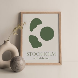 STOCKHOLM ART EXHIBIT Poster Print, Abstract Art, Mid Century Artwork, French Wall Art, Bedroom Decor, Living Room Inspiration