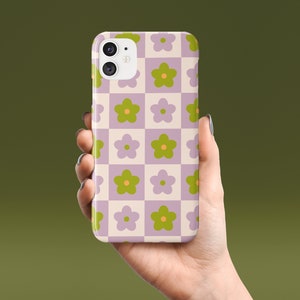 Lavender and Sage Pattern Phone Case, iPhone and Android Phone Protector, Aesthetic Phone Cover, Gift Ideas for Her, Summer Spring