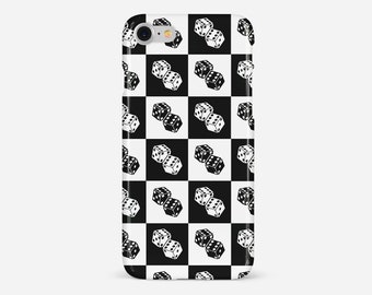 DICE Phone Case, Checkered Pattern, Checkerboard, Boho Chic iPhone, Luxury iPhone Case, Checkered Artwork, Tumblr iPhone Case