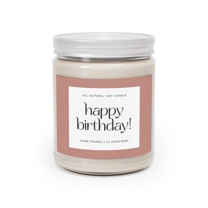 Happy Birthday Candle (Soy Wax, Hand Poured Candle 9 oz.) | Funny Birthday Gift | Best Friend Present | Apartment Decor | Candle Favor