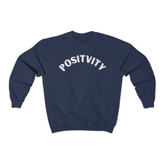 POSITIVITY Crewneck Sweatshirt | Cute Vintage Sweatshirt | Trendy Crewneck  | Oversized Sweater | Athletic Sweater - Etsy