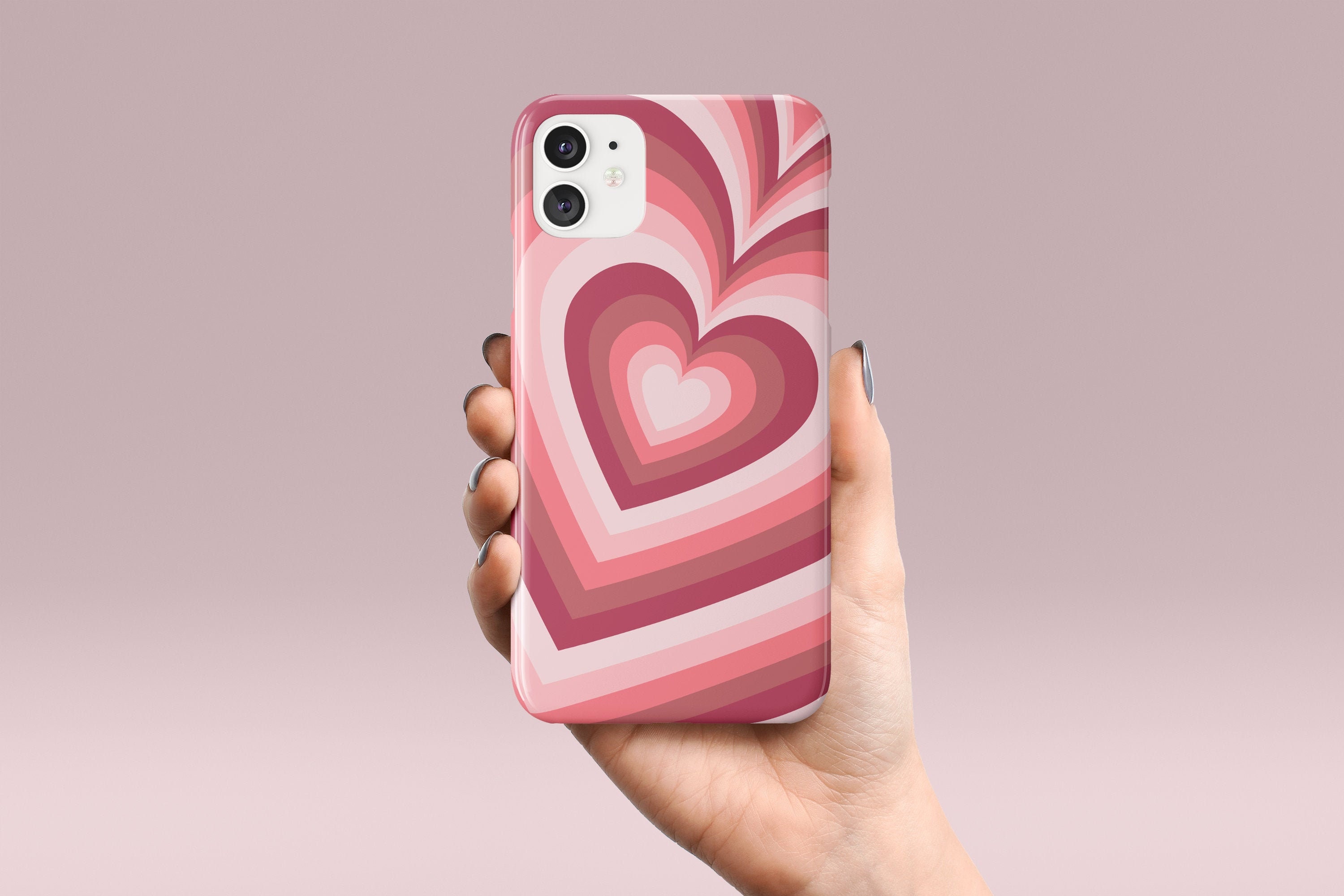PINK HEART Phone Case iPhone XR Case Cute Boho Chic iPhone Etsy