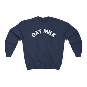 OAT MILK Crewneck Sweatshirt | Cute Vintage Sweatshirt | Trendy Crewneck | Oversized Sweater | Athletic Sweater