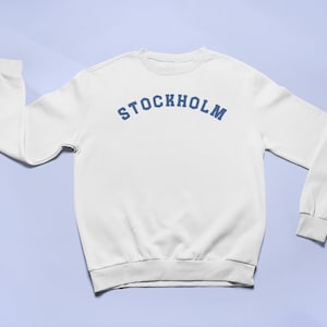 STOCKHOLM Unisex Heavy Blend Crewneck Sweatshirt | Vintage Travel Sweatshirt | Trendy Crewneck | Scandinavian Crewneck