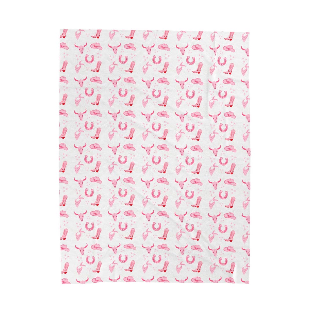 Velveteen Plush Blanket - Cowgirl Pin...