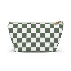 Navy Blue Retro Checkered Makeup Bag — HypeSheriff US