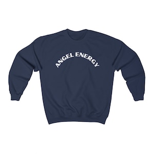 ANGEL ENERGY Crewneck Sweatshirt | Cute Vintage Sweatshirt | Trendy Crewneck | Oversized Sweater | Athletic Sweater