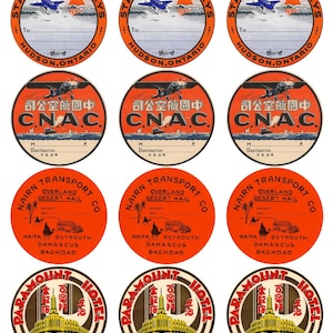 Colección de 24 Pegatinas de Viaje Vintage Imprimibles para Maletas de  Vapor: Explorando los Estados Unidos de América -  España