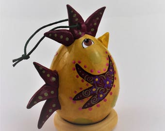 Special Edition Chicken Gourd Ornament - Handmade