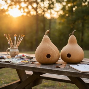 Casita para pájaros de calabaza con colgador (DIY) - Proyecto infantil